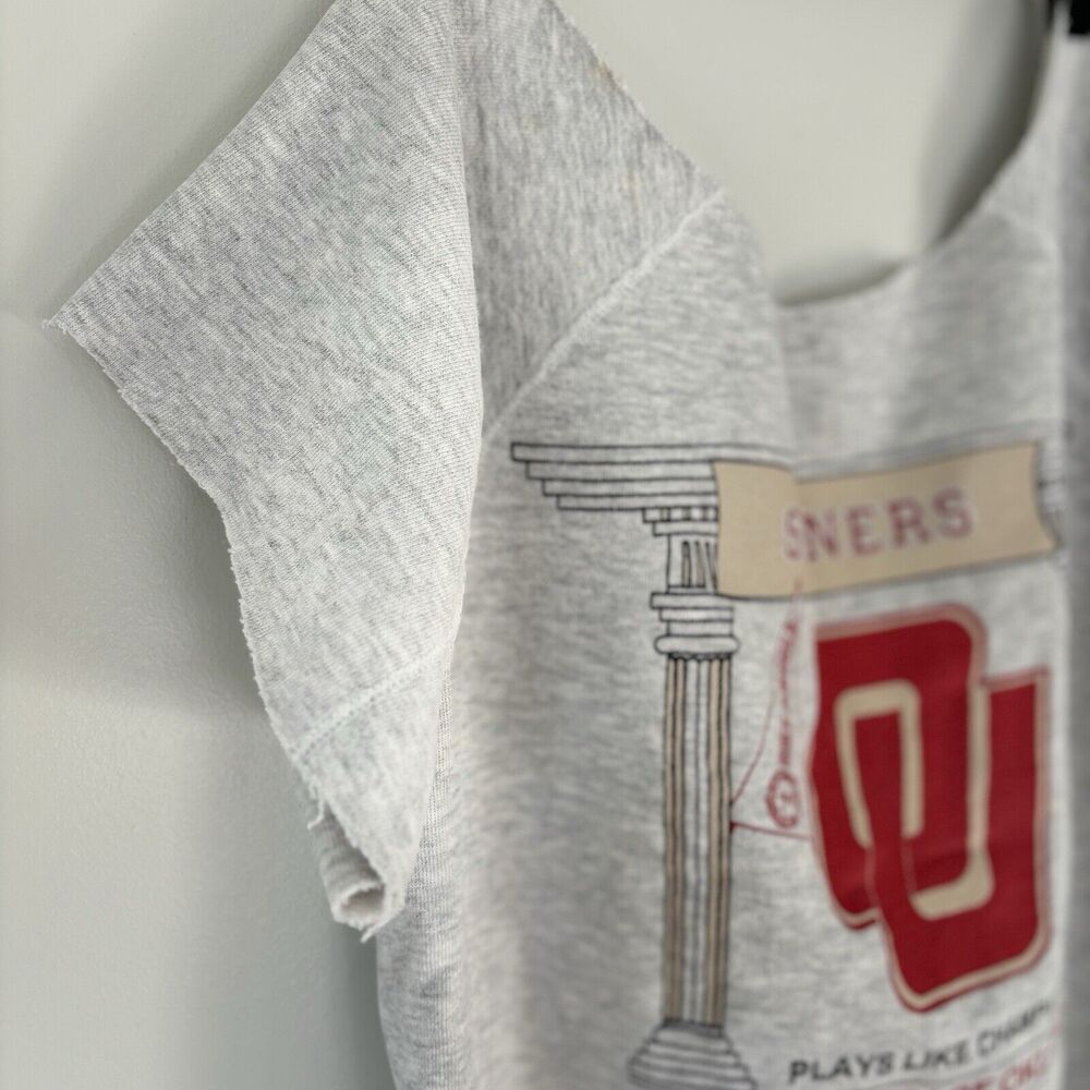 Vintage 80s Discus Athletic Sweatshirt OU Oklahoma Sooners Football Medium USA - Picture 5 of 16